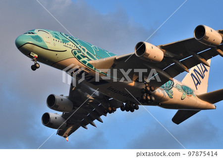All Nippon Airways (ANA) passenger plane A380-800 All Nippon Airways (ANA) passenger plane A380-800 97875414