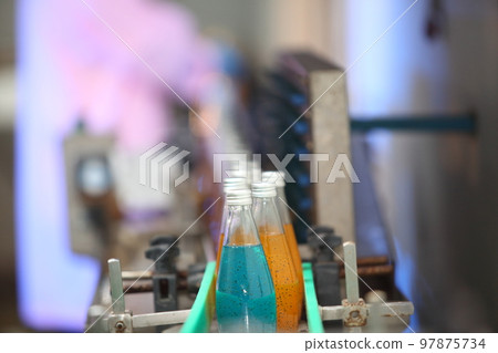 production line of drink production in factory , Concept of food industry 97875734