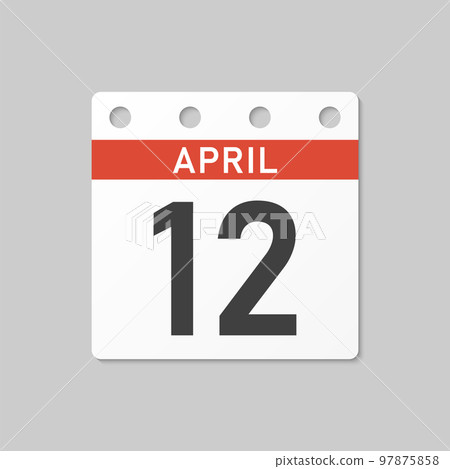 Icon page calendar day - 12 April 97875858