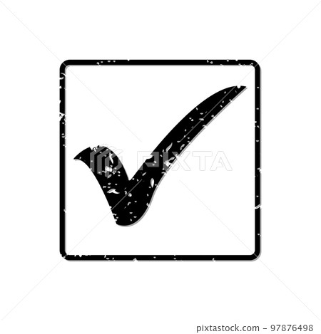 Check list button icon. Check mark in box sign. 97876498