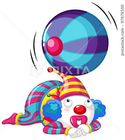 Cute clown cartoon character 97876500