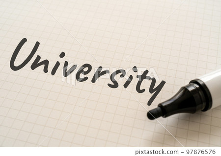 A piece of paper and a marker that says University A piece of paper and a marker that says University 97876576