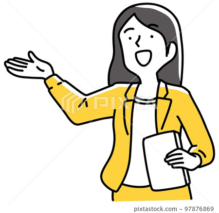 一位微笑指導的女員工 一位微笑指導的女員工 97876869