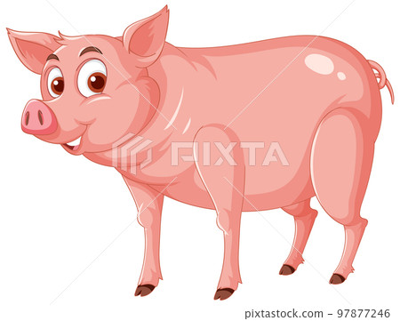 Happy pig cartoon character Happy pig cartoon character 97877246