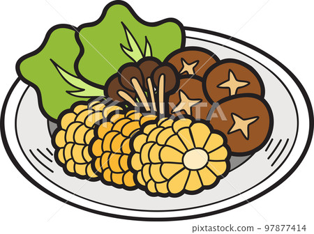 Hand Drawn vegetable dish illustration 97877414