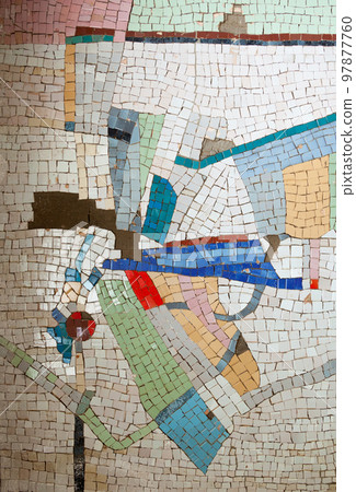 Tesserae. Small mosaic tiles. Close-up. Tesserae. Small mosaic tiles. Close-up. 97877760