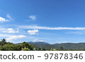 sky with clouds, mountain summer in thailand, beautiful tropical background for travel landscape 97878346