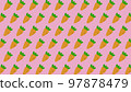 Background illustration full of carrots (pink 97878479