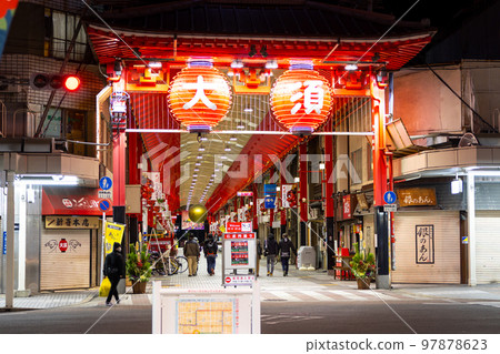 [愛知縣]大須商店街夜景 97878623