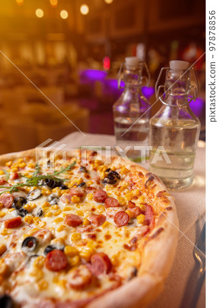 Close up of tasty pizza Close up of tasty pizza 97878856