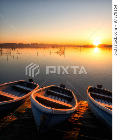 千葉縣印西市印幡沼的元旦早晨 97879154