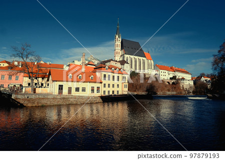 cesky krumlov the city on UNESCO list in czech republic 97879193