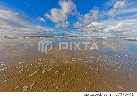 Winter image of a North Sea beach near Vejers in Denmark Winter image of a North Sea beach near Vejers in Denmark 97879441