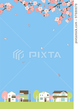 背景材料_城市景觀_櫻花 背景材料_城市景觀_櫻花 97880878