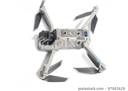 quadcopter drone aerial camera isolated on white background 97881629