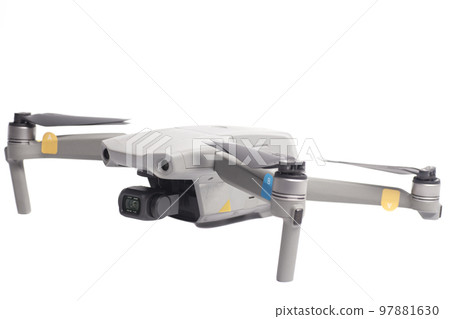quadcopter drone aerial camera isolated on white background 97881630