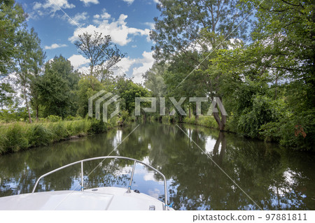Bata Canal from a boat, Czechia / Slovakia 97881811