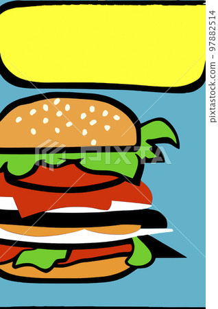 Illustration of funny burger Illustration of funny burger 97882514