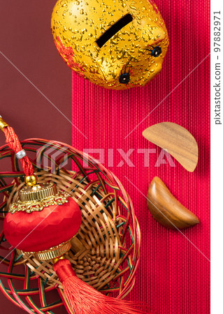 中國新年 過年 紅包 裝飾 背景 農曆新年 Chines new year background 97882971