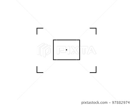 Focus icon of photo or video camera lens with eye point vector illustration. Focus icon of photo or video camera lens with eye point vector illustration. 97882974