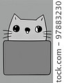 Illustration of cat with loptop 97883230
