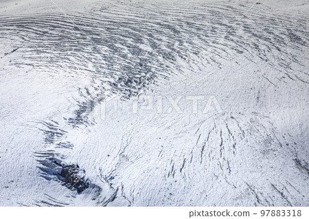 Close-up of Morteratsch glacier in the Bernina Masif, Swiss Alps, Switzerland 97883318