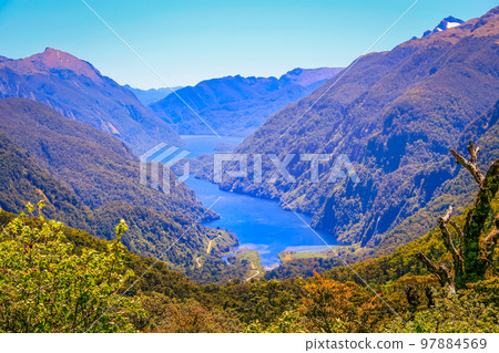 Dramatic Doubtful Sound landscape, South Island of New Zealand Dramatic Doubtful Sound landscape, South Island of New Zealand 97884569