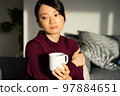 A woman who is worried 97884651