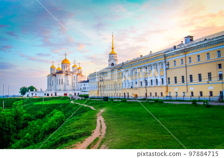 Vladimir old town in Golden Ring of Russia at sunset, idyllic landscape Vladimir old town in Golden Ring of Russia at sunset, idyllic landscape 97884715