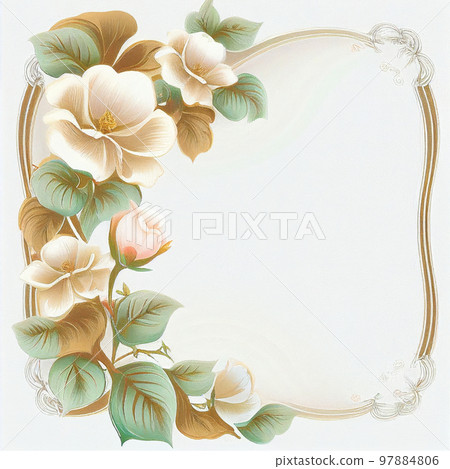 聖誕玫瑰框架AI圖像 聖誕玫瑰框架AI圖像 97884806