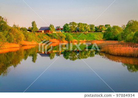 Suzdal village in Golden Ring of Russia, idyllic landscape 97884934