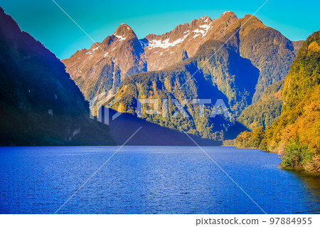 Dramatic Doubtful Sound landscape, South Island of New Zealand Dramatic Doubtful Sound landscape, South Island of New Zealand 97884955