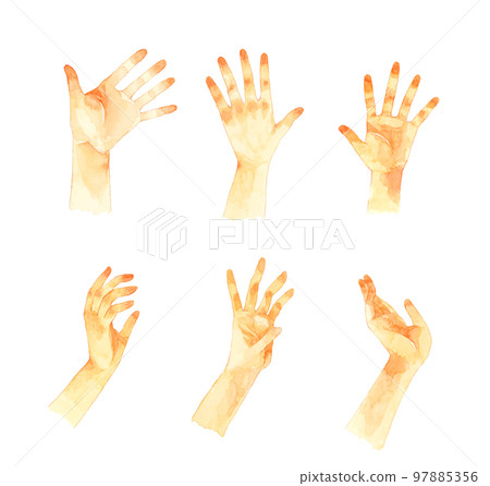 Hand-drawn watercolor illustration material collection Hand-drawn watercolor illustration material collection 97885356