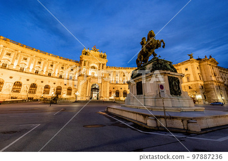 The Vienna Hofburg palace - most famous landmark in the city 97887236
