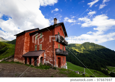 Old ruinous house in the South Tyrolean Alps in Italy Old ruinous house in the South Tyrolean Alps in Italy 97887697