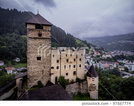 Landeck Castle in the Tyrolean village of Landeck in Austria 97887774