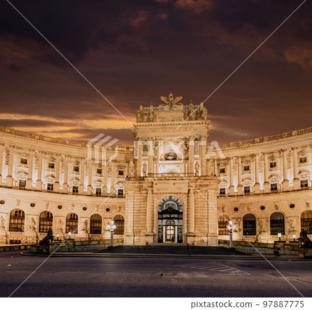The Vienna Hofburg palace - most famous landmark in the city 97887775
