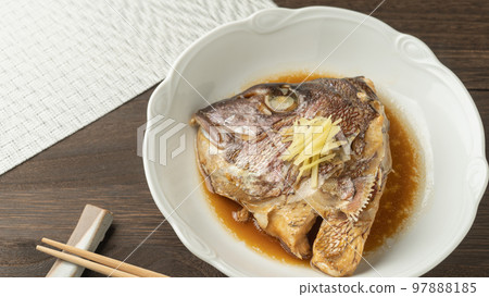 Japanese food|Simmered sea bream in helmet (Ara-daki) Japanese food|Simmered sea bream in helmet (Ara-daki) 97888185