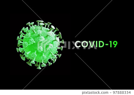 Coronavirus COVID-19 or 2019-nCov novel coronavirus concept resposible for asian flu outbreak and coronaviruses influenza as dangerous flu strain cases as a pandemic. Microscope virus close up Coronavirus COVID-19 or 2019-nCov novel coronavirus concept resposible for asian flu outbreak and coronaviruses influenza as dangerous flu strain cases as a pandemic. Microscope virus close up 97888334