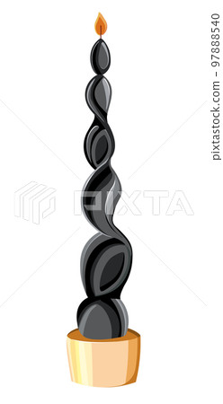 Candle in art deco style. Interior Design. Interior in art deco style. Scented candle.Vector element isolated on white background Candle in art deco style. Interior Design. Interior in art deco style. Scented candle.Vector element isolated on white background 97888540