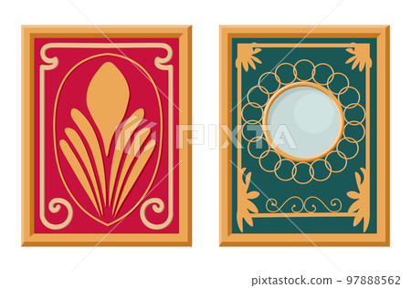Poster in art deco style. Vector element isolated on white background. Interior Design. Painting in art deco style Poster in art deco style. Vector element isolated on white background. Interior Design. Painting in art deco style 97888562