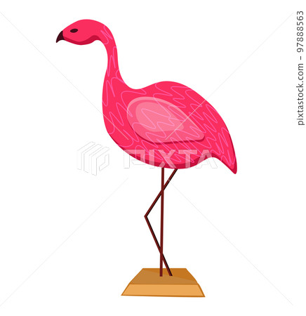 Figurine in art deco style. Interior Design. Flamingo in art deco style. Bird statue.Vector element isolated on white background Figurine in art deco style. Interior Design. Flamingo in art deco style. Bird statue.Vector element isolated on white background 97888563