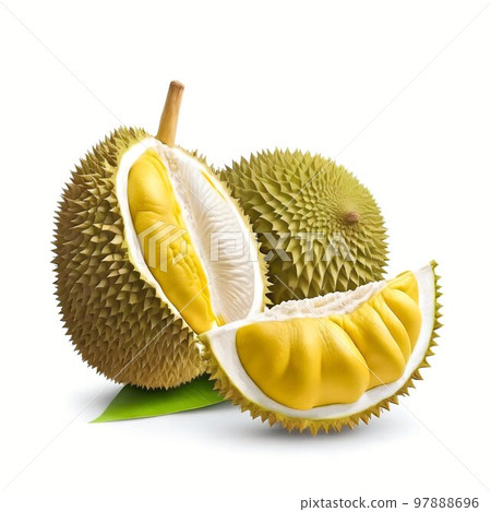 Durian isolated on white background  97888696