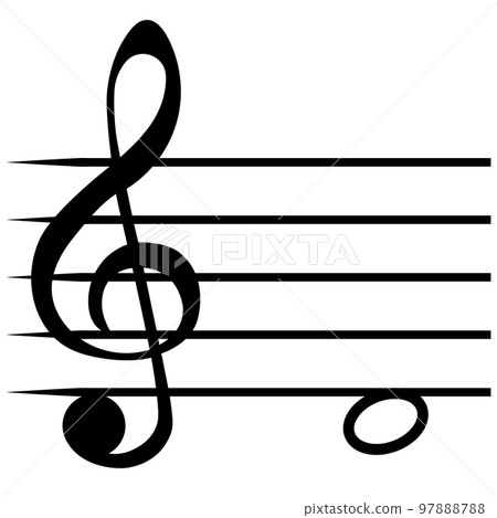 Note re music staff lines, D clef solfeggio not 97888788