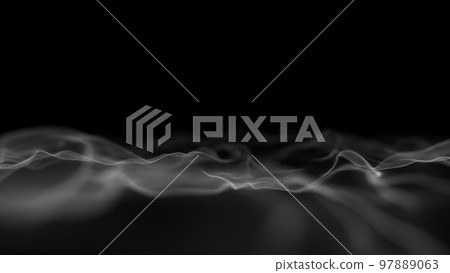 Technology background wave. Data technology abstract futuristic illustration. Big data visualization abstract wave. 97889063