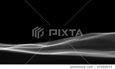 Technology background wave. Data technology abstract futuristic illustration. Big data visualization abstract wave. Technology background wave. Data technology abstract futuristic illustration. Big data visualization abstract wave. 97889074