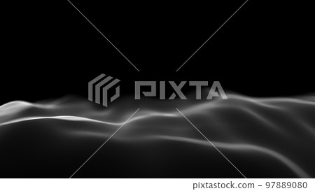 Technology background wave. Data technology abstract futuristic illustration. Big data visualization abstract wave. 97889080