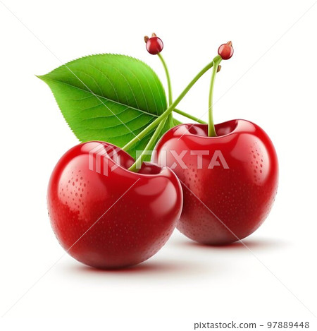 Cherry isolated on white background Cherry isolated on white background 97889448