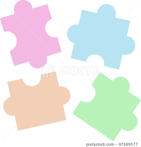 Puzzle simple color illustration icon 97889577