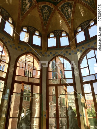 Barcelona Sant Pau Hospital Interior of Modernismo Architecture Barcelona Sant Pau Hospital Interior of Modernismo Architecture 97889608